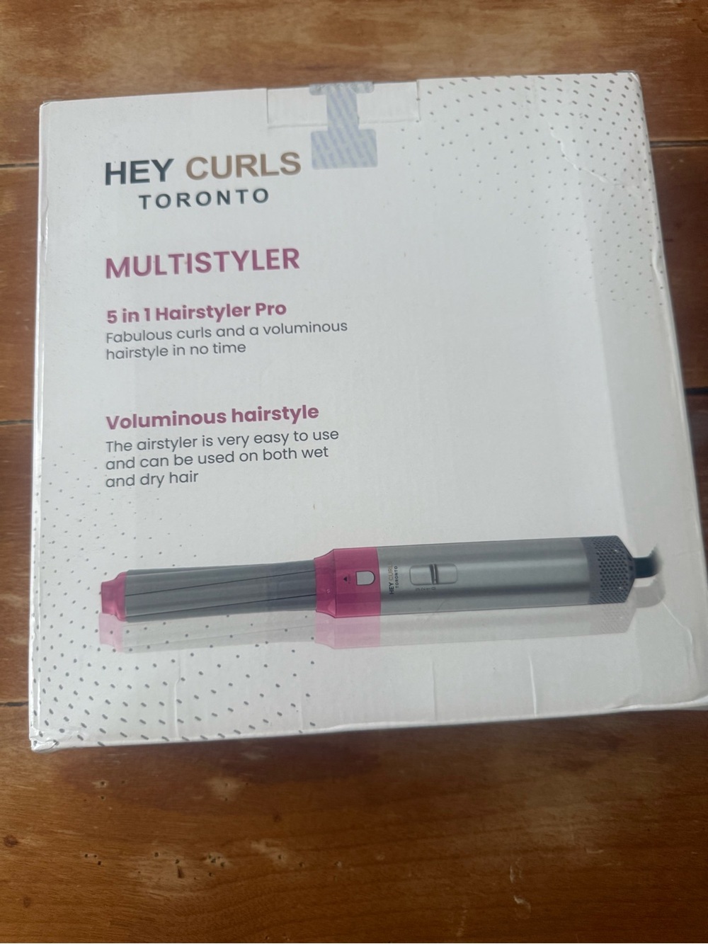 HEY CURLS Multistyler 5-in-1 Hair Styler - Pink & Silver